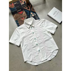 批发时尚刺绣短袖衬衫男士休闲衬衣夏季透气百搭衬衫外套