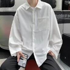 批发时尚简约<b class='q'>长袖</b><b class='q'>衬衫</b><b class='q'>男</b>士休闲百搭日常外套<b class='q'>衬衣</b>透气舒适潮流上衣