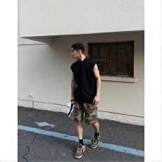 批发潮流<b class='q'>男</b>士无袖背心时尚休闲百搭运动上衣夏季透气简约设计