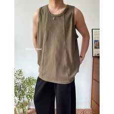 批发简约舒适<b class='q'>男</b>士背心夏季透气休闲无袖上衣时尚百搭薄款