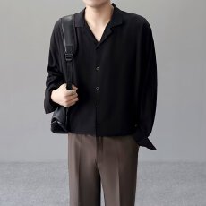 批发时尚简约男士衬衫舒适透气休闲上衣百搭款式适合多种场合