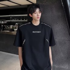 批发时尚休闲印花T恤男士<b class='q'>短袖</b>百搭运动潮流设计舒适夏季服饰