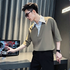 批发时尚简约<b class='q'>男</b>士<b class='q'>衬衫</b>休闲范潮流打底衫舒适透气百搭设计