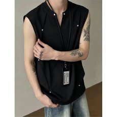 批发<b class='q'>男</b>士无袖背心时尚潮流休闲款夏季运动背心透气百搭<b class='q'>男</b>装