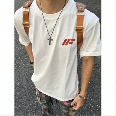 批发时尚个性短袖T恤男士潮流宽松款休闲百搭上衣运动服装