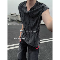 时尚透气背心欧美风格百搭夏季休闲上衣男士潮流服饰
