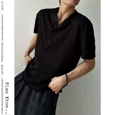 批发简约百搭<b class='q'>男</b>士短袖T恤透气舒适休闲运动上衣时尚风格