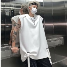 批发时尚<b class='q'>潮</b>流背心男士宽松版设计透气舒适运动休闲上衣必备单品