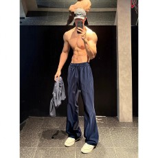 批发时尚休闲男士裤子宽松百搭运动裤简约透气舒适轻便