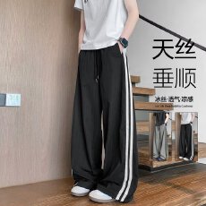 宽松休闲裤男士运动环保面料时尚百搭透气街头风潮流装扮