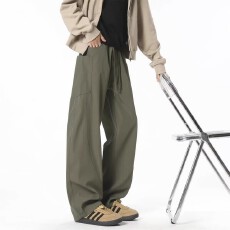 宽松休闲裤男潮流春秋时尚百搭运动裤子大口袋设计舒适透气