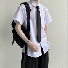 批发时尚简约<b class='q'>男</b>士短袖<b class='q'>衬衫</b>商务休闲小清新必备单品舒适透气设计伴你