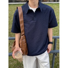 批发休闲运动套装男士时尚风潮流宽松褶皱短袖T恤休闲长裤两件套