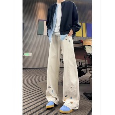 批发创意刺绣宽松休闲裤时尚潮流百搭男装舒适透气轻便休闲必备