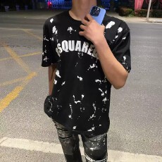个性涂鸦图案短袖T恤男士街头休闲百搭夏季款时尚上衣