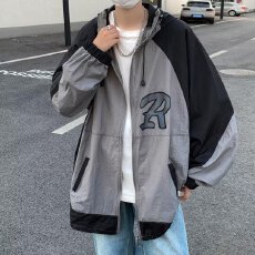批发时尚休闲夹克男士<b class='q'>外套</b>宽松百搭长袖轻薄防风潮流款式