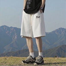 批发时尚<b class='q'>男</b>士<b class='q'>短裤</b>休闲宽松运动裤纯色夏季百搭舒适透气设计
