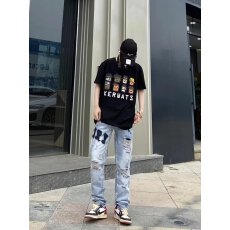 批发时尚破洞牛仔裤潮流休闲男士直筒裤舒适百搭个性设计<b class='q'>青春活力</b>