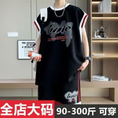 批发时尚休闲运动套装男女通用宽松短袖T恤短裤两件套舒适时尚百搭