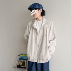 批发时尚简约<b class='q'>男</b>士夹克休闲外套轻薄透气适合春秋休闲运动