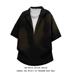 批发时尚休闲运动套装男装宽松短袖裤子两件套舒适透气适合日常运动