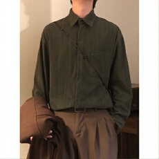 批发简约条纹<b class='q'>衬衫</b>休闲百搭<b class='q'>男士</b>长袖上衣透气舒适时尚潮流