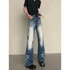 批发时尚男士多口袋大脚牛仔裤潮流显瘦休闲服饰必备经典款