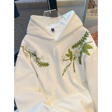 批发花朵刺绣连帽卫衣宽松版型时尚百搭款 