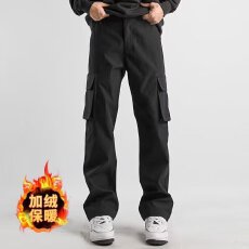 多口袋设计加绒保暖休闲裤宽松版型超实用