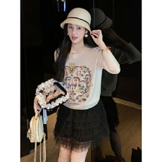 批发D*ir莫奈花园万针刺绣高端精仿羊毛圆领针织衫上衣春季新款毛衣薄