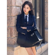 巨好看学院风衬衫马甲半身裙子女秋冬季2026新款超火穿搭一整套装