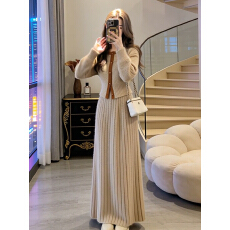 批发小香风法式针织<b class='q'>毛衣</b>套装连衣裙子女秋冬2026新款早春巨好看一整套