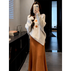 批发韩系不规则针织毛衣连衣裙子女<b class='q'>冬</b>季2026年新款巨好看穿搭一整套装