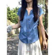 批发2026新款<b class='q'>短袖</b>衬衫白色半身连衣裙子女夏季巨好看穿搭一整套装长裙
