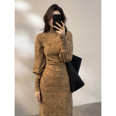 批发法式复古长袖连衣裙子女秋<b class='q'>冬</b>2026新款高级感气质收腰显瘦包臀长裙