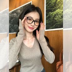 批发2026年秋冬季甜美基础款V领针织衫女修身内搭<b class='q'>打底衫</b><b class='q'>长袖</b>上衣女