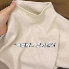 批发经典百搭半高领<b class='q'>长袖</b>针织上衣女秋冬季外穿内搭简约打底衫2026新款