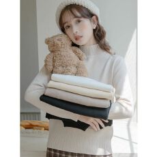 批发冬季加绒加厚保暖内搭打底针织衫女装2026<b class='q'>新款</b>半高领洋气毛衣上衣