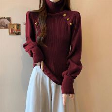 批发半高领针织打底衫女春秋<b class='q'>大码</b>胖妹妹显瘦内搭保暖上衣欧货漂亮毛衣