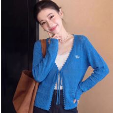 批发高级感镂空薄款针织<b class='q'>开衫</b><b class='q'>女</b>春季穿搭防晒罩衫宽松多巴胺外搭小上衣