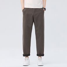 批发实拍2026春秋季新款微锥直筒莱赛尔休闲裤男