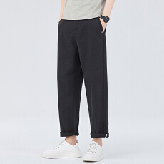 批发实拍2026春秋季新款微锥直筒莱赛尔休闲裤男