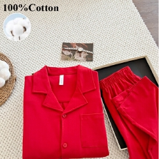 批发简约高级春秋季纯棉睡衣套装男款长袖长裤亲肤舒适可外穿家居服