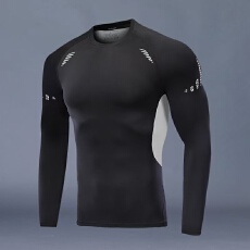 跑步运动紧身衣男速干压缩长袖篮球健身训练服吸湿排汗打底上衣秋