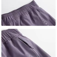 批发马拉松运动短裤女夏季薄款假两件健身裤防走光显瘦田径跑步三分裤