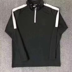 健身衣服男半拉链训练服T恤跑步运动长袖上衣弹力修身立领POLO衫