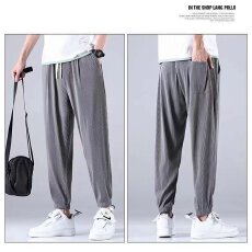 批发裤子男春季潮牌休闲西装裤韩版修身<b class='q'>九分</b>小西裤百搭垂感哈伦小脚裤