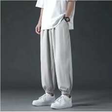 批发春<b class='q'>夏</b>季冰丝裤子男士薄款宽松直筒垂感运动裤<b class='q'>夏</b>天男生速干休闲长裤