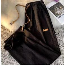 批发2025<b class='q'>夏</b>季冰丝裤子男宽松百搭直筒裤垂感潮流休闲裤