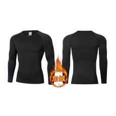 批发男士紧身长袖加厚篮球健身打底训练衣服精英长袖跑步户外运动速干